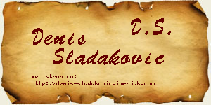 Denis Sladaković vizit kartica